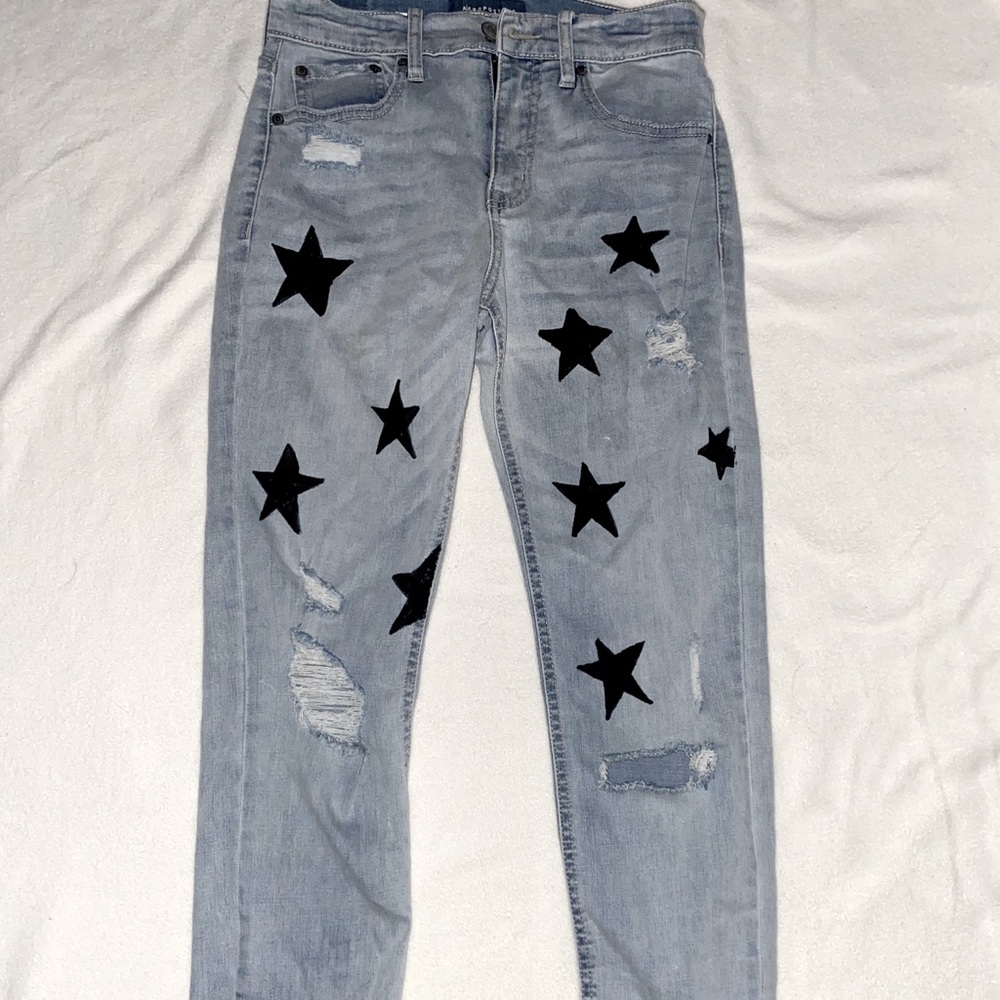 Home made star jeans